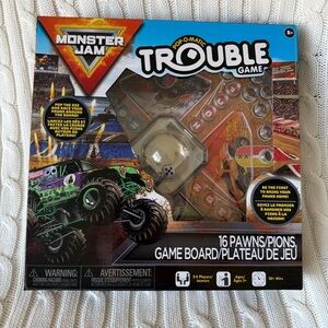 Monster Jam Trouble Board Game NEW Boy Toy Fun Gift Pop o Matic Hasbro